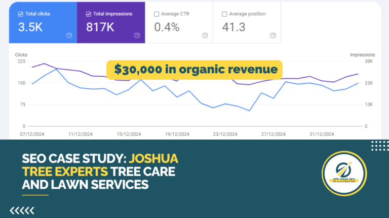 SEO Case Study: Joshua Tree Experts tree care and lawn services